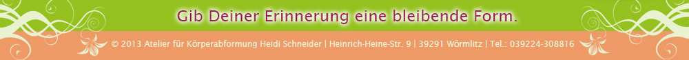 Heidi Schneider Wörmlitz Körperabformung und Malerei